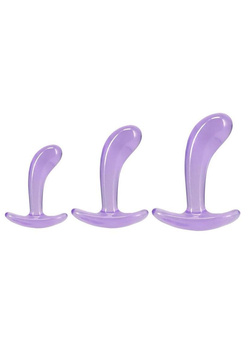 Crystal Jellies Curved Anal Trainer Set - Purple