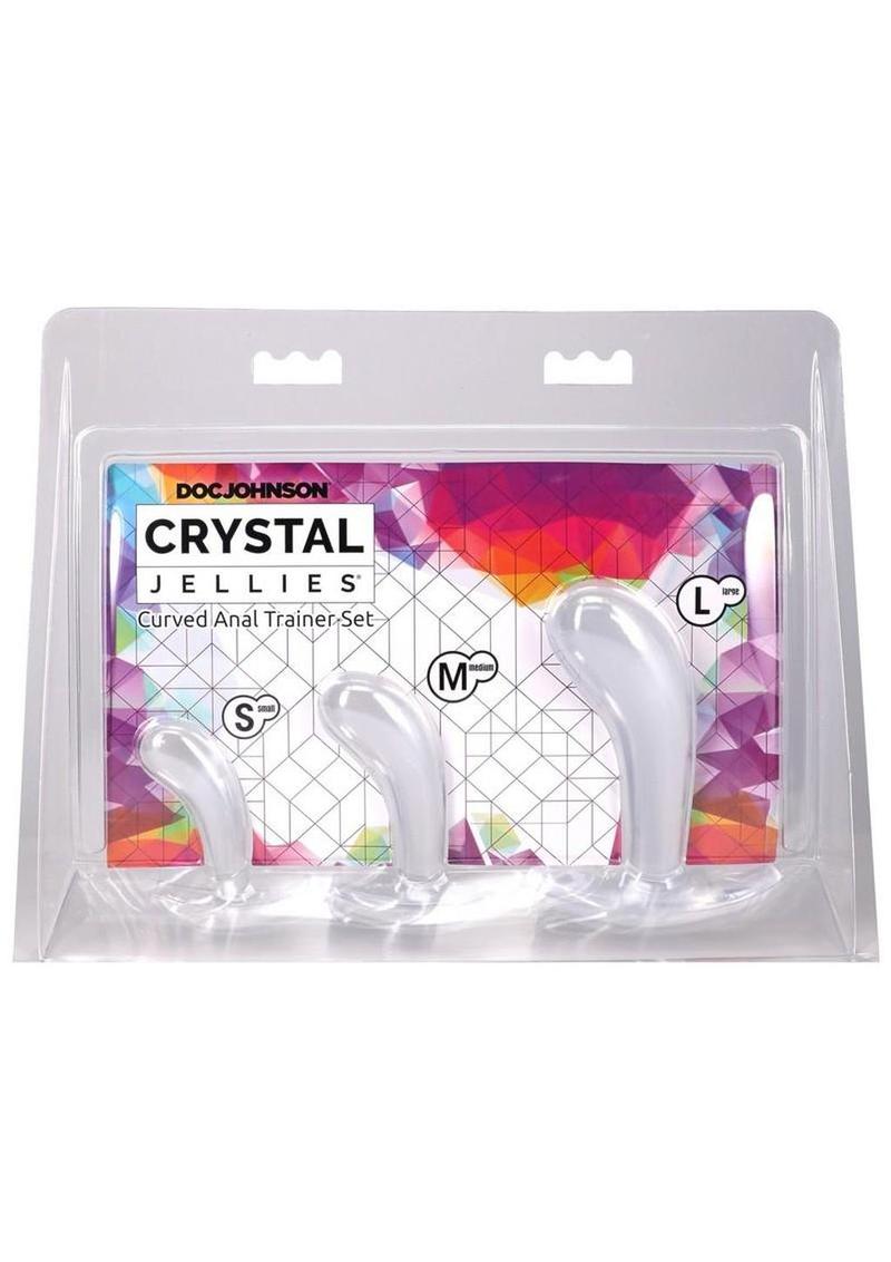 Crystal Jellies Curved Anal Trainer Set - Clear