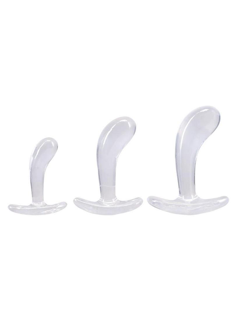 Crystal Jellies Curved Anal Trainer Set - Clear