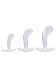 Crystal Jellies Curved Anal Trainer Set - Clear