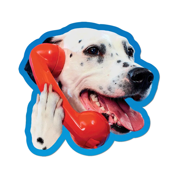 Dalmatian Phone Call by Toiletpaper die-cut sticker