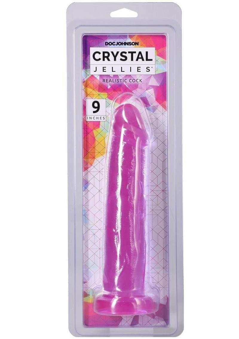 Crystal Jellies Realistic Cock 9in - Purple