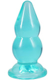 Crystal Jellies Double Pop Plug 6in - Teal