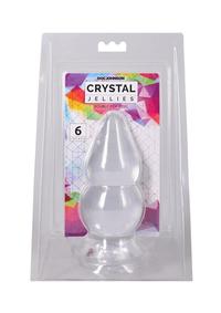 Crystal Jellies Double Pop Plug 6in - Clear
