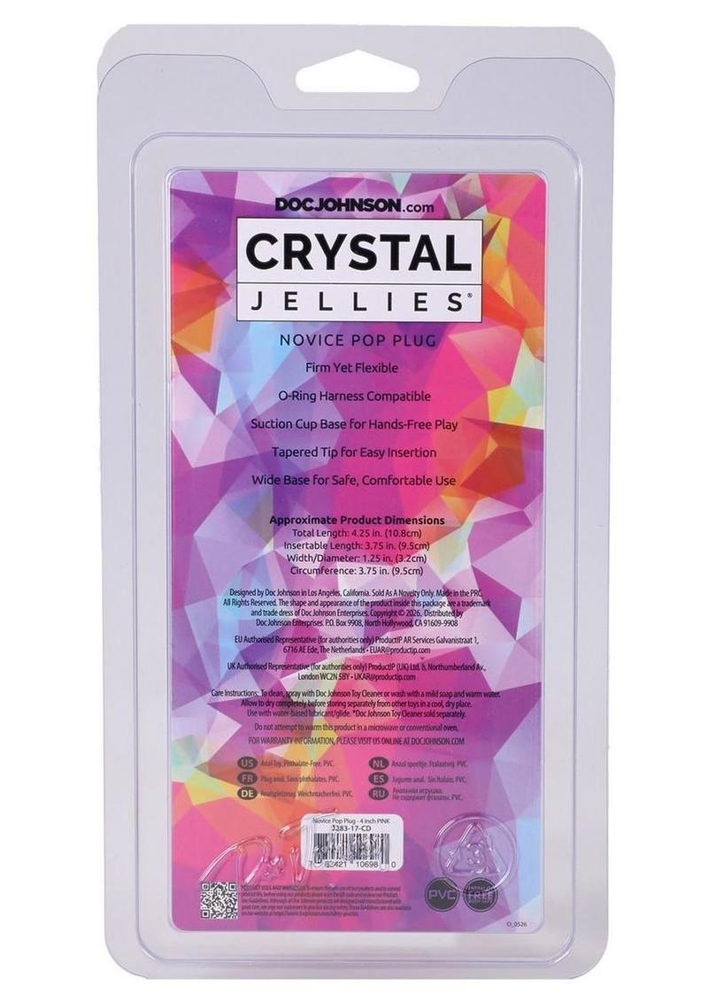 Crystal Jellies Novice Pop Plug 4in - Pink