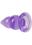 Crystal Jellies Double Pop Plug 6in - Purple