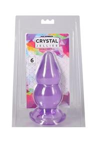 Crystal Jellies Double Pop Plug 6in - Purple