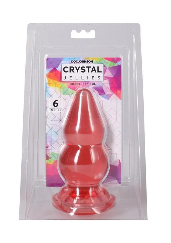 Crystal Jellies Double Pop Plug 6in - Pink