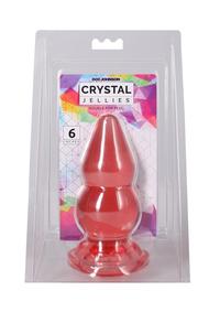 Crystal Jellies Double Pop Plug 6in - Pink