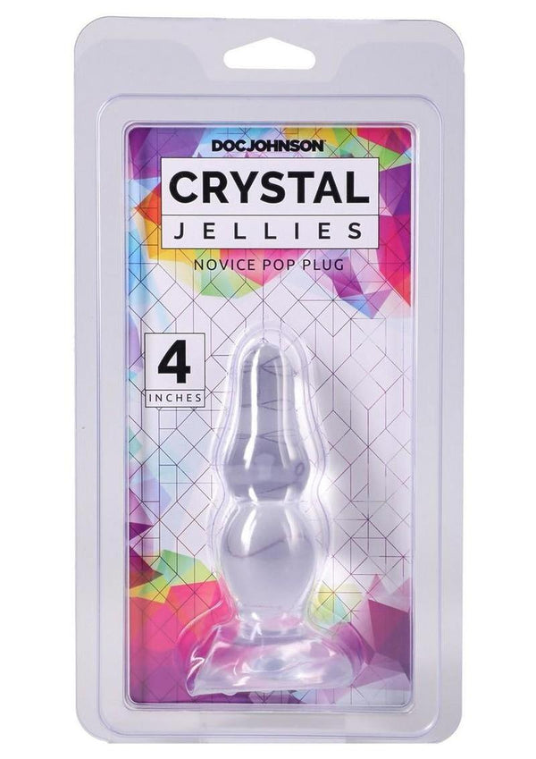 Crystal Jellies Novice Pop Plug 4in - Clear