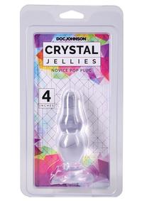 Crystal Jellies Novice Pop Plug 4in - Clear