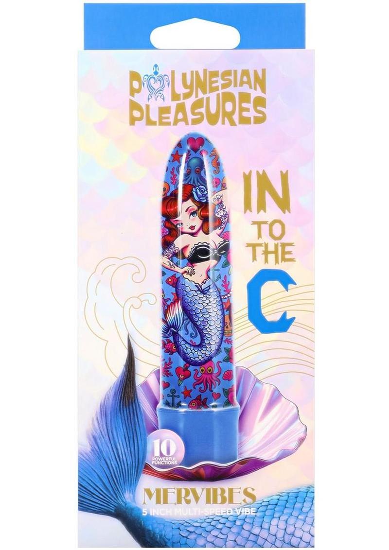 Polynesian Pleasures Mervibes Into the C Vibrator 5In - Blue