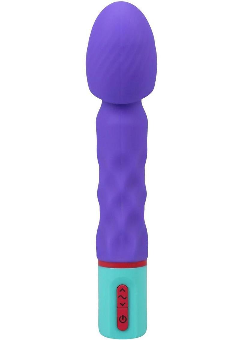 Mood Intense G Rechargeable Silicone G-Spot Wand - Purple/Teal