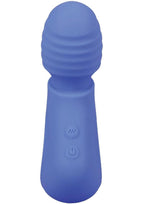 Mood Play Rechargeable Silicone Mini Power Wand - Blue/Yellow