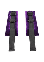 Merci Velvet Wrist Cuffs - Purple/Black