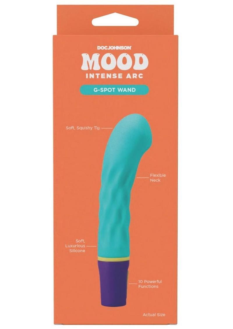 Mood Intense Arc Rechargeable Silicone G-Spot Vibrator - Teal/Purple