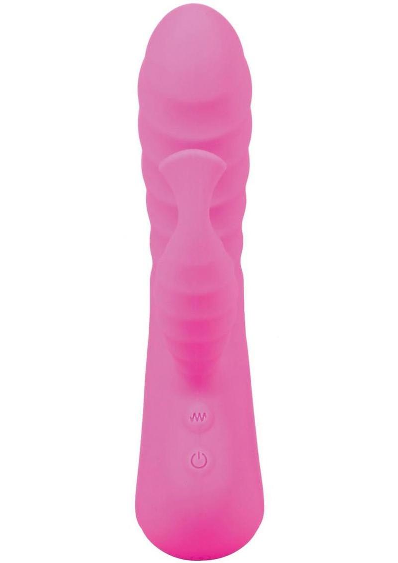 Mood Play Rechargeable Silicone Mini Power Rabbit Vibrator - Pink