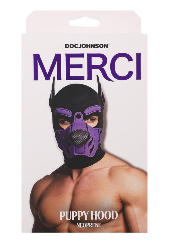 Merci Neoprene Puppy Hood - Purple/Black