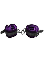 Merci Velvet Ankle Cuffs - Purple/Black