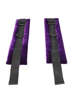 Merci Velvet Ankle Cuffs - Purple/Black