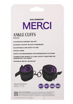 Merci Velvet Ankle Cuffs - Purple/Black