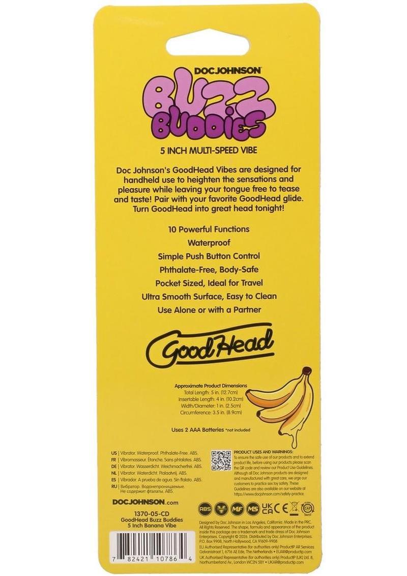 GoodHead Buzz Buddies Banana 5in Vibe - Purple/Yellow