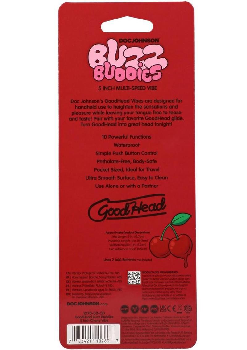 GoodHead Buzz Buddies Cherries 5in Vibe - Pink/Red