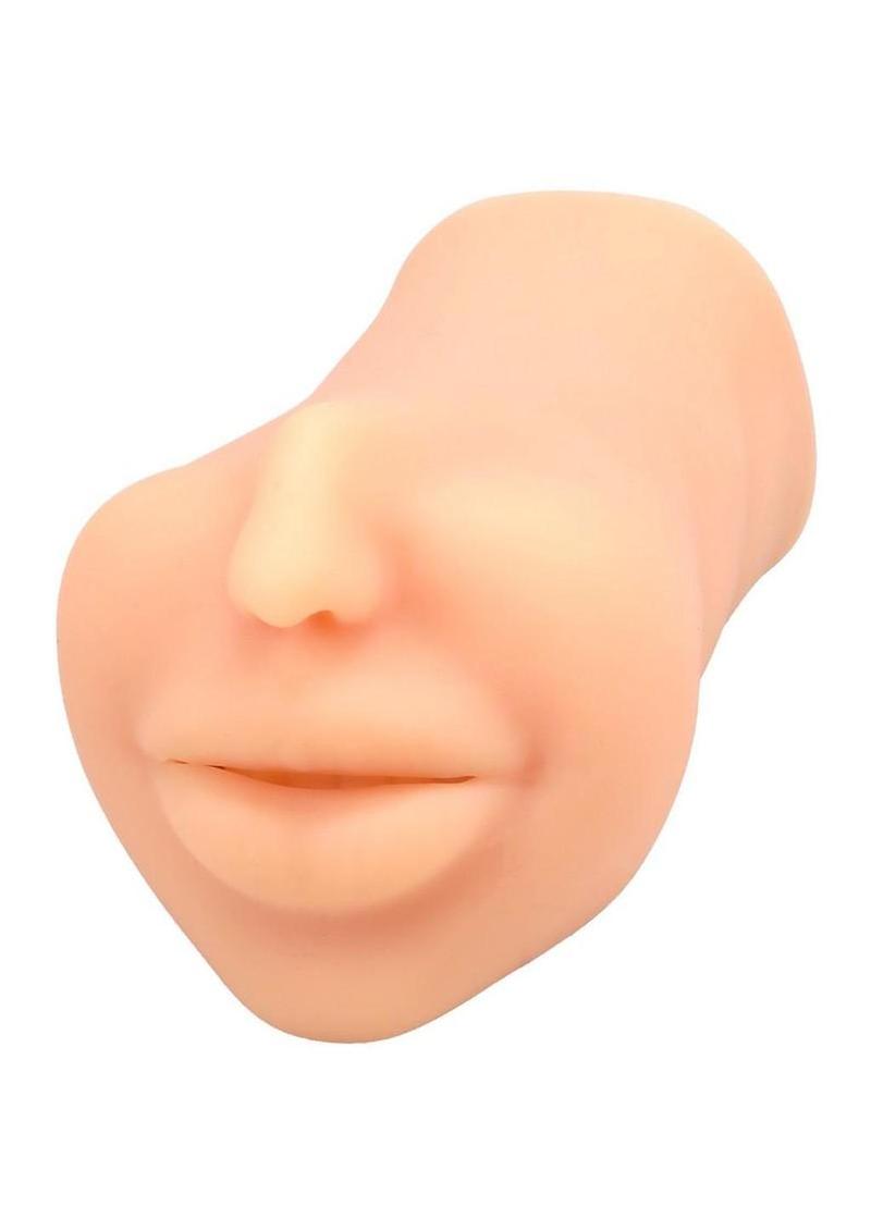 Super Sucker Cum Guzzler Ultraskyn Masturbator - Male Mouth - Vanilla