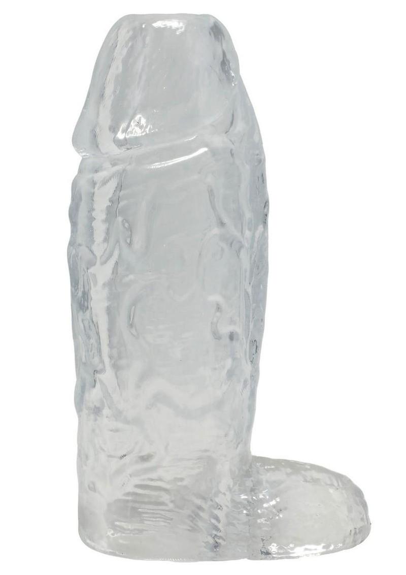 TitanMen Cock Sleeve with Ball Strap 6In - Clear