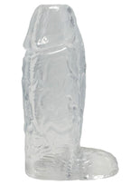 TitanMen Cock Sleeve with Ball Strap 6In - Clear