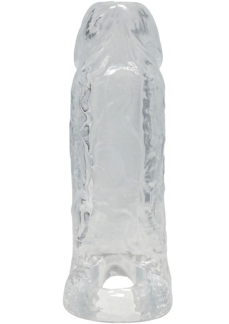 TitanMen Cock Sleeve with Ball Strap 6In - Clear