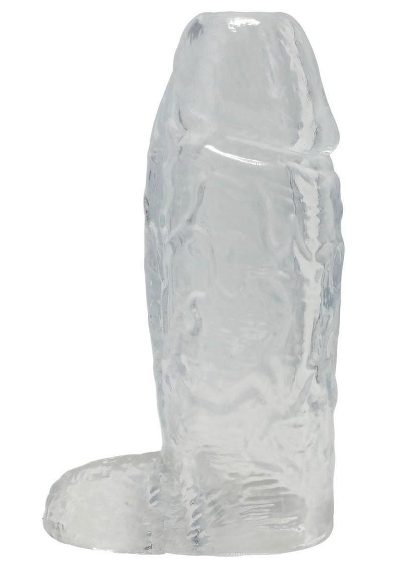 TitanMen Cock Sleeve with Ball Strap 6In - Clear