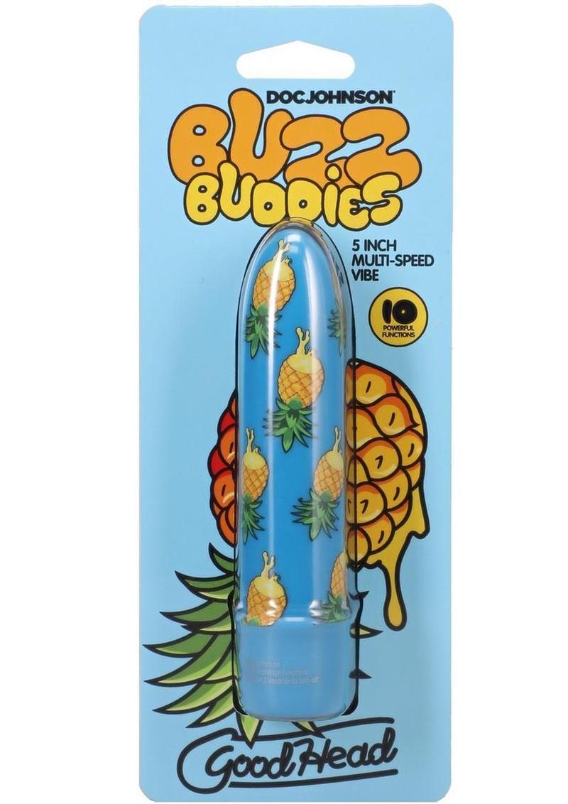 GoodHead Buzz Buddies Pineapple 5in Vibe - Blue/Gold