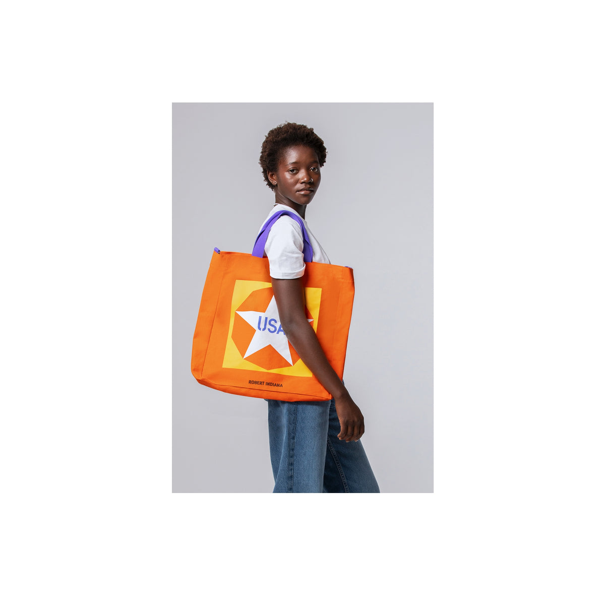Robert Indiana New Glory Penny Crossbody Tote Bag