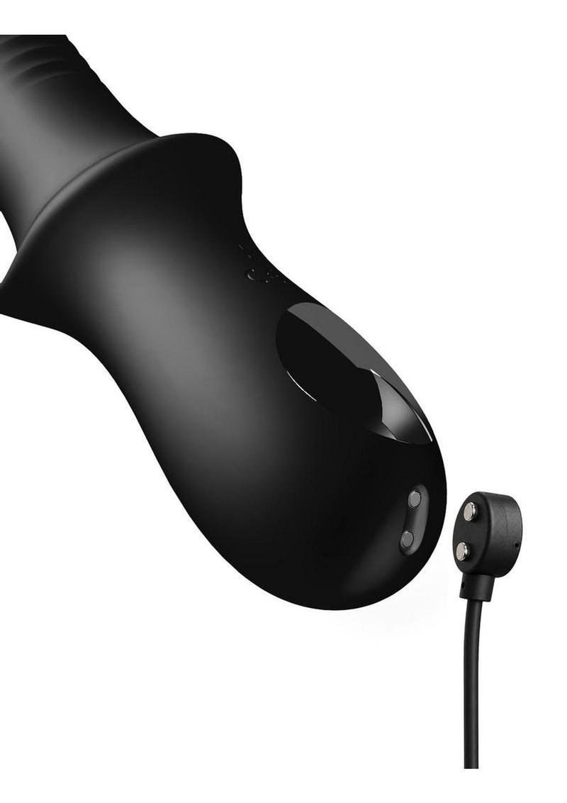 Anal Fantasy Elite Pleasure Wave Rechargeable Silicone Anal Massager - Black