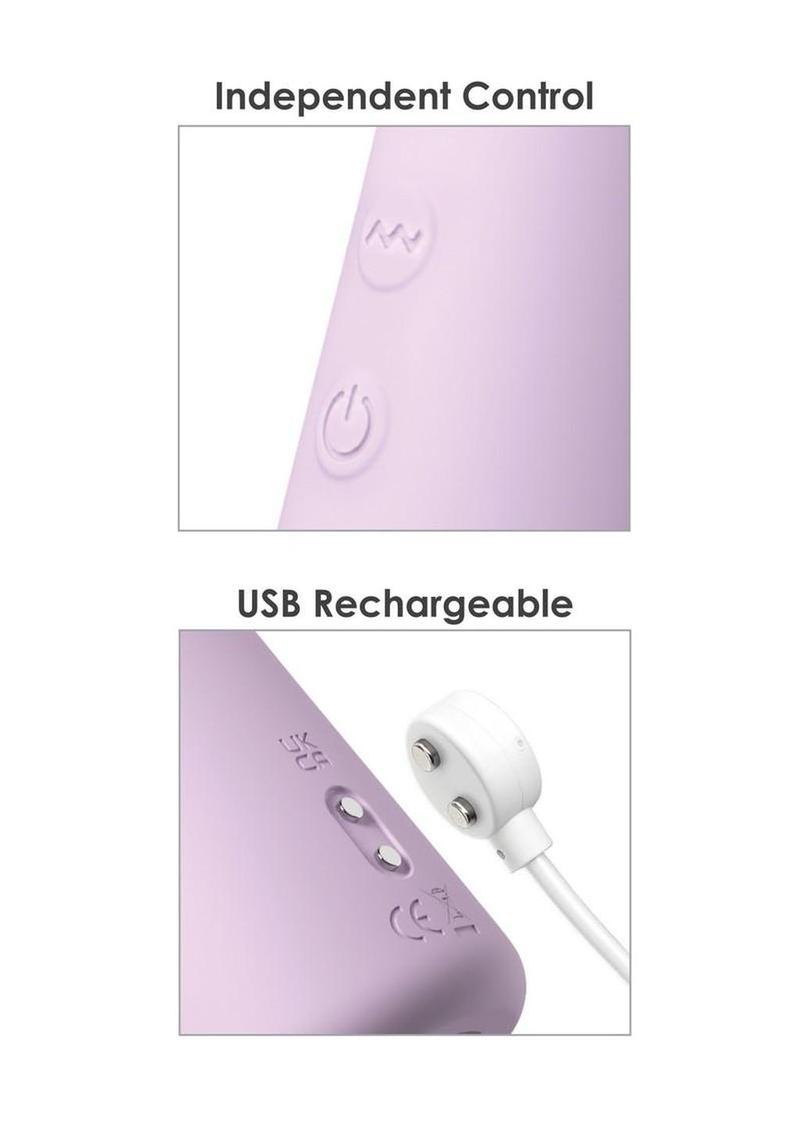 Fantasy For Her Fantasy Twist Dual Rechargeable Silicone Vibrator - Lavender