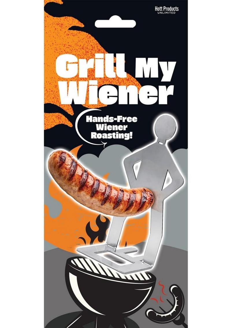 Grill My Wiener Hot Dog Grill Stand Stainless Steel