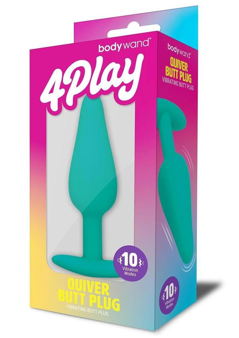 Bodywand 4Play Quiver Rechargeable Butt Plug - Aqua