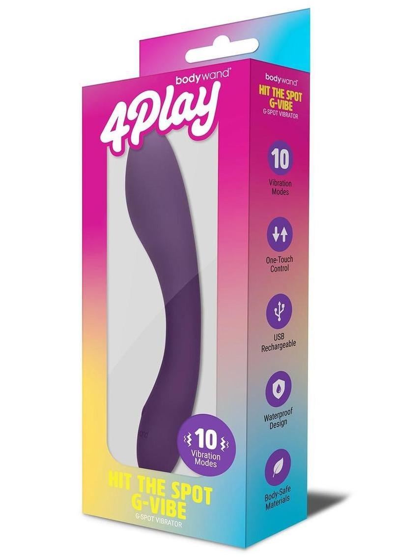 Bodywand 4Play Hit The Spot Rechargeable G-Vibe - Purple