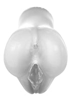 PDX Extreme Wet Pussies Pick Your Pleasure Control Freak Self Lubricating Vibrating Stroker with Remote - Pussy/Ass - Frost