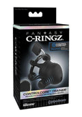 Fantasy C-Ringz ControlCore Trainer Remote Control Vibrating Rechargeable Silicone Cock Blocker - Black