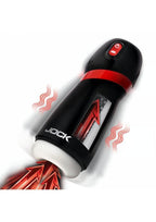 Jock Blast! Sucking & Vibrating Rechargeable Masturbator - Black/White