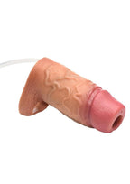Jock Silicone Penis Squirting Enhancer with Ball Strap - Caramel