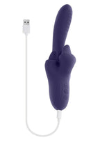 Tongue Twisted Rechargeable Silicone Clitoral Stimulator - Purple