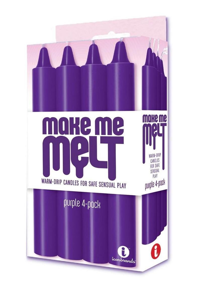 Make Me Melt Drip Candles (4 Pack) - Purple
