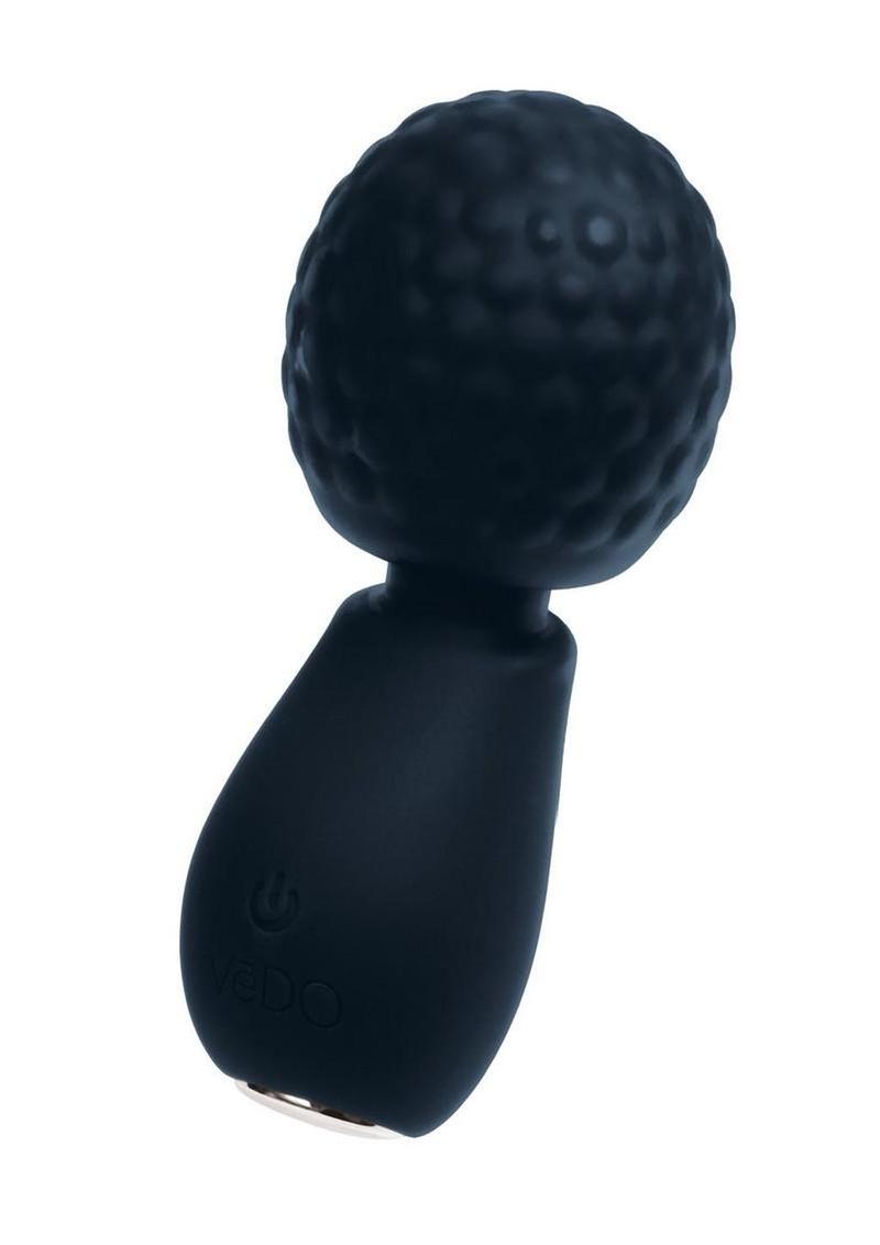 VeDO Moe Silicone Rechargeable Mini Wand Massager - Black