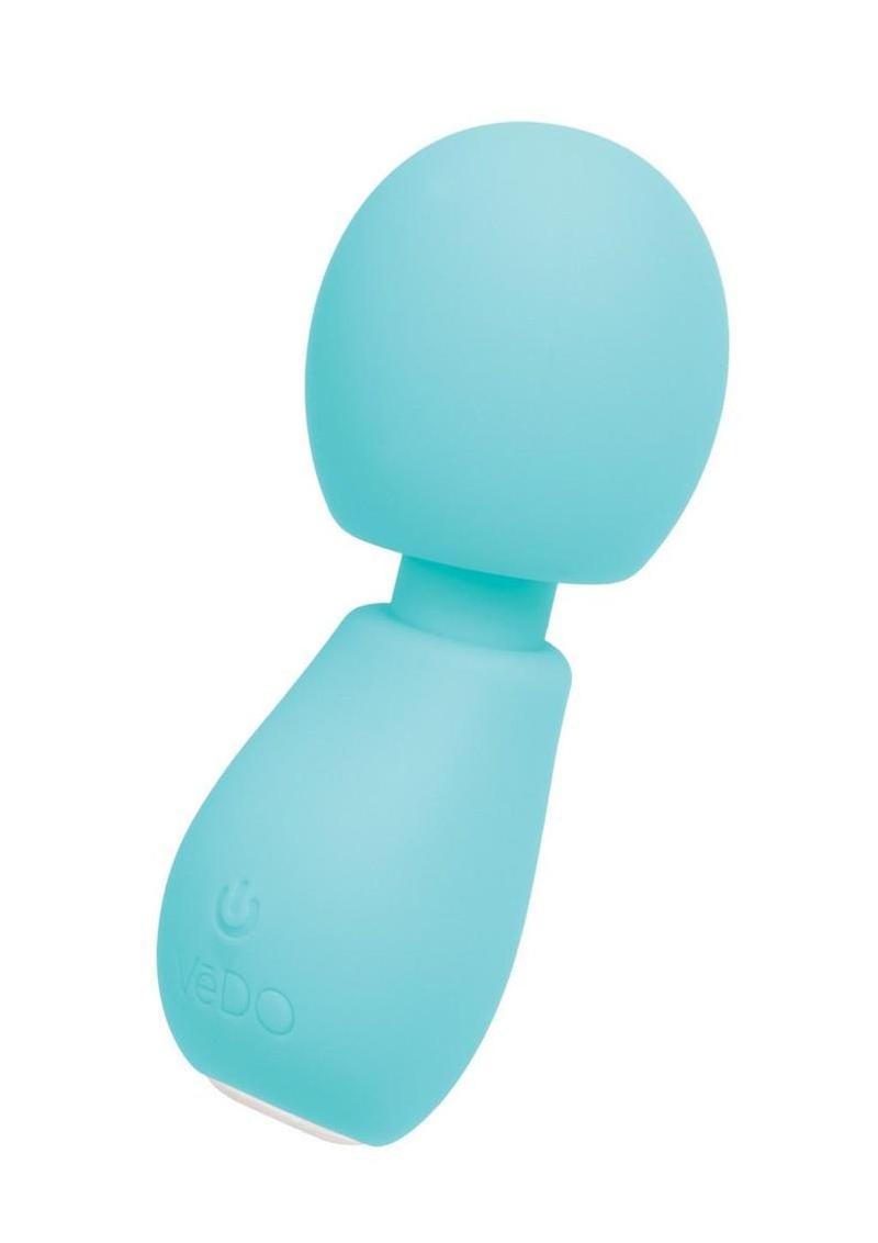 VeDO Eeny Silicone Rechargeable Mini Wand Massager - Aqua