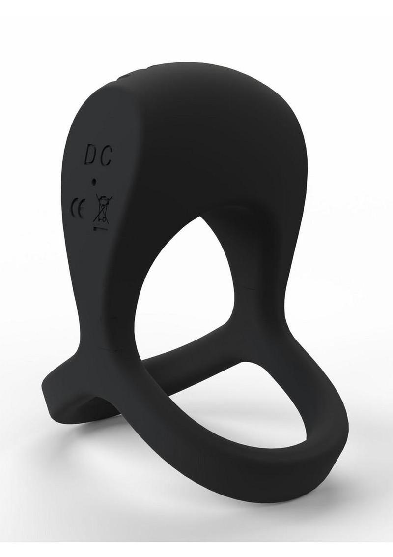 Screaming O Big O Pro Strapped Vibrating Rechargeable Silicone Cock Ring - Black