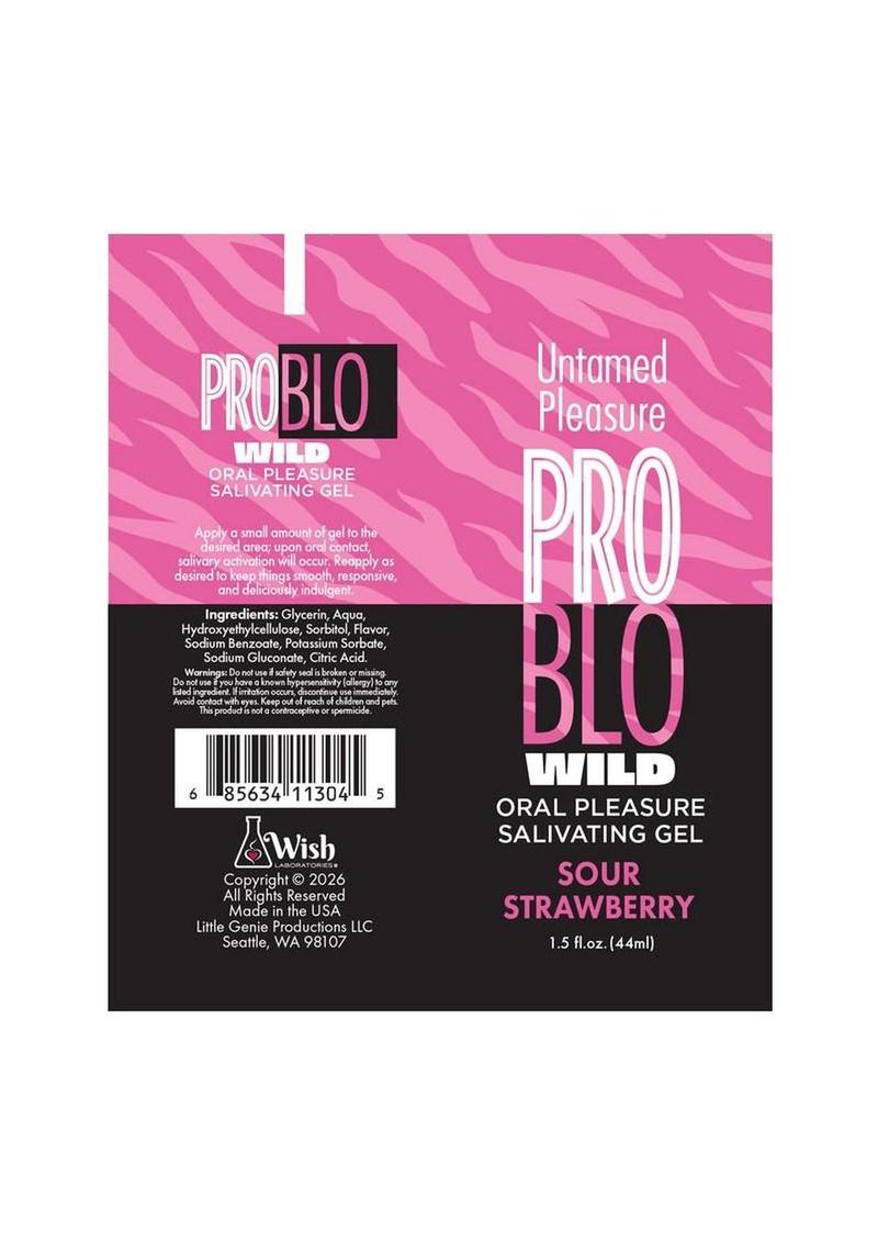 ProBlo Wild Oral Pleasure Salivating Gel 1.5oz - Sour Strawberry