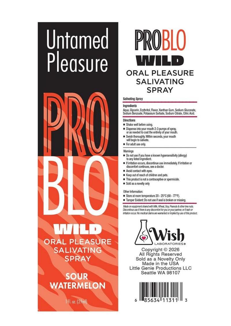 ProBlo Wild Mouthwatering Salivating Spray 1oz - Sour Watermelon